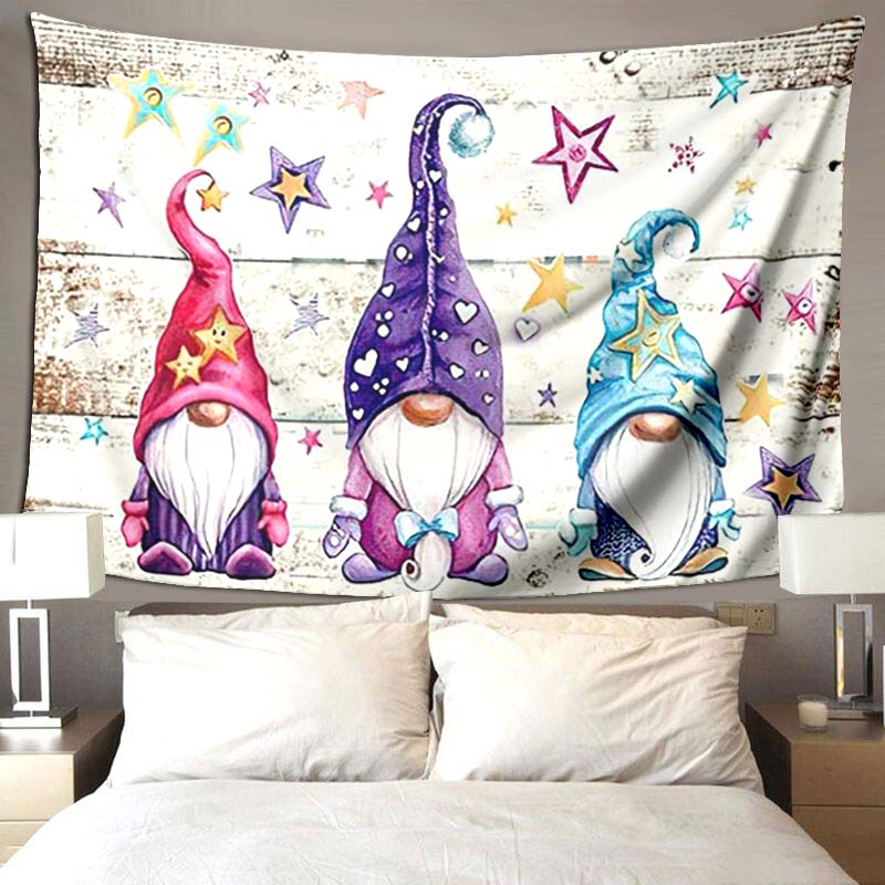 Beach Blanket Living Room Decoration Bedroom Background Cloth Santa Red Riding Hood Gnome Cute Tapestry Wall Hanging