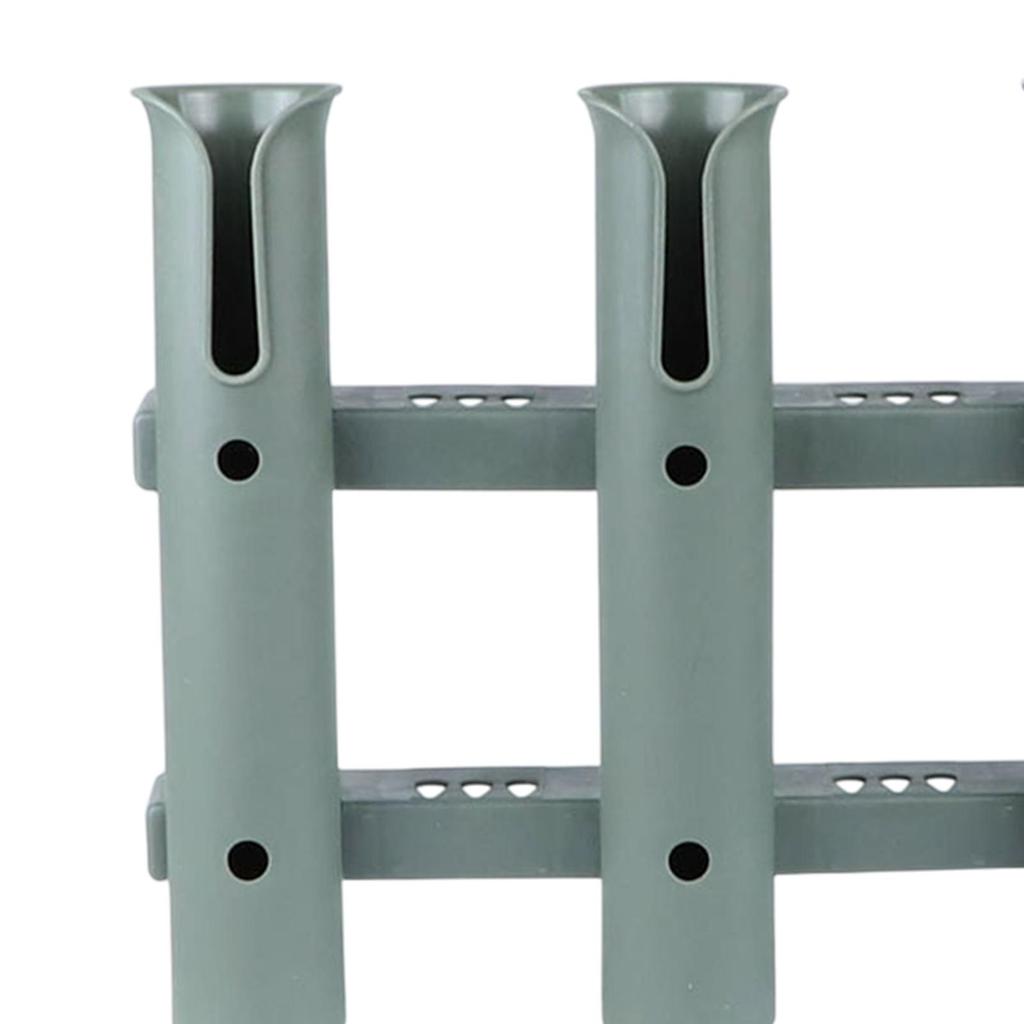 3 Tube Links Fishing Rod Holder Support Gift for Husband Equipment 3 Hole Fishing Rod Rack for Yacht Truck Garage Marine Boats