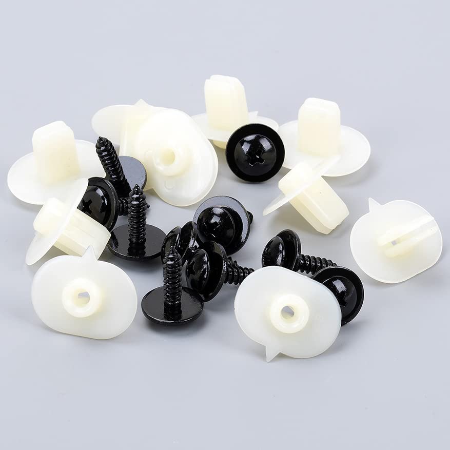 OAUTOO 10 Set Bumper Grommets with Screws for 71144-SR3-013 71144-SR3-A00 Honda Accord CR-V Civic Del Sol Prelude Acura Integra TL