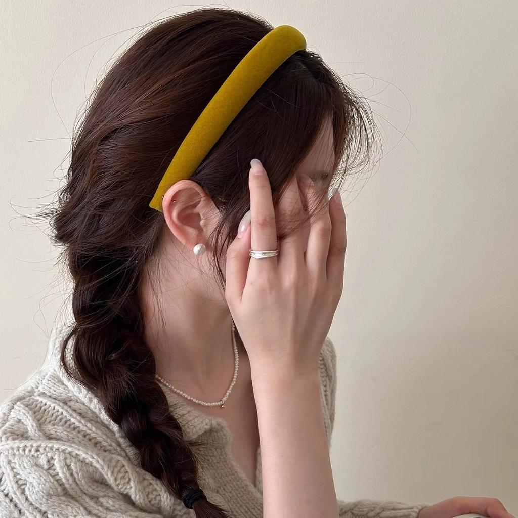 Eenvoudige Fluwelen Haarbanden Hoofdband Dames Meisjes Scrunchie Haar Hoepel Banden Accessoires Hoofdtooi Hoofddeksel Ornament