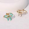 Stainless Steel Rings Romantic Bow Tie Adjustable Opening Ring for Women Jewelry Banquet Gift Non-Fading High-Quality Popular