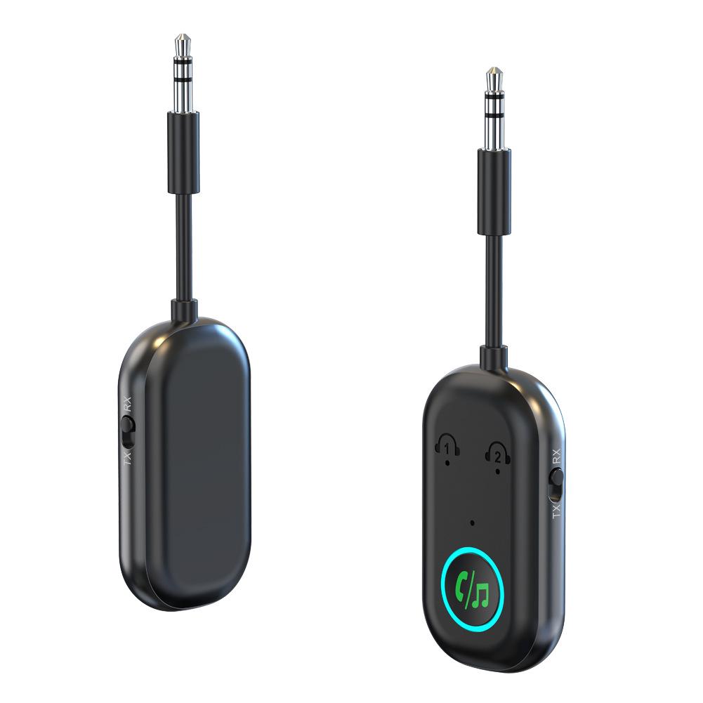 BR08 2-in-1 Bluetooth Receiver & Transmitter for Car, TV & Aircraft AUX - Connects Wirelessly To Two Devices