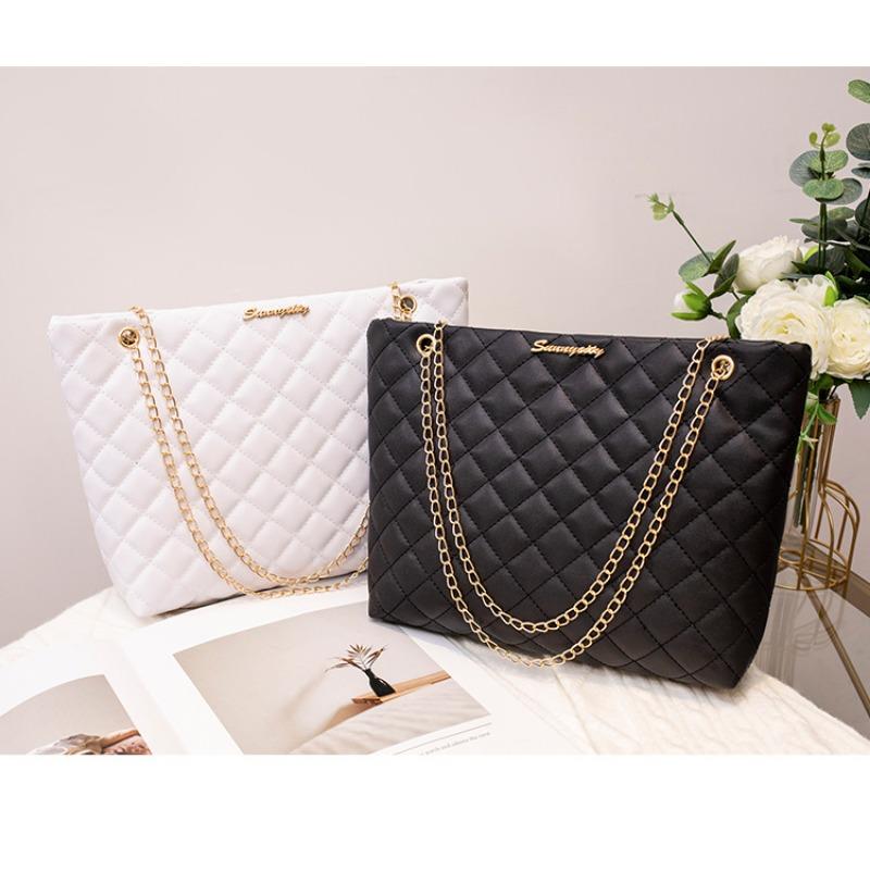 Quilted Diamond Chain Bag Designer Inspired Women's Luxury Tote