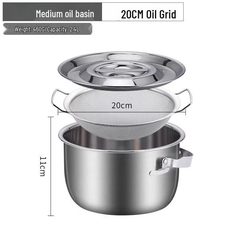 Hualeai Stainless Steel Oil Storage Pot with Filter
