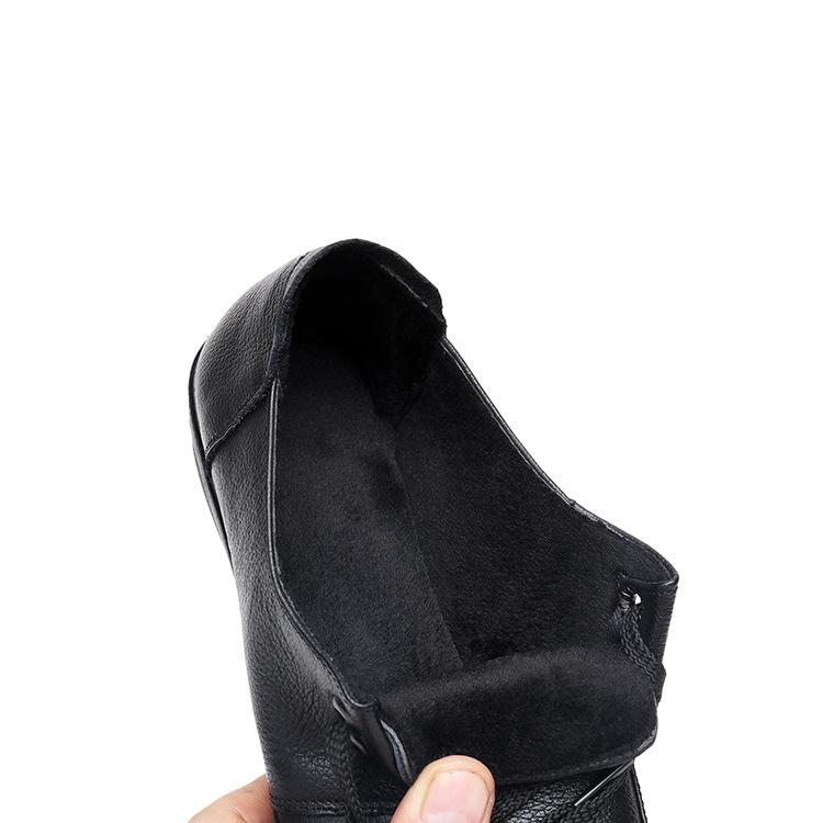 Woman Shoes New Leather Round Head Flat Shoes Women's Loafers Soft Sole Women's Single Shoes