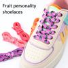 1 Pair Fruit Shoelaces Floral Print Flat Shoe Laces for Sneakers Canvas Shoes Accessories Sports Shoelace Strawberry Grape Peach