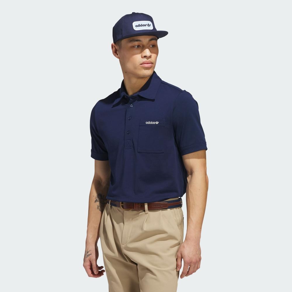 Adidas Performance Polo Shirt Solid Color Logo Short Sleeve Polo Men Tops Dark-Blue IU4447