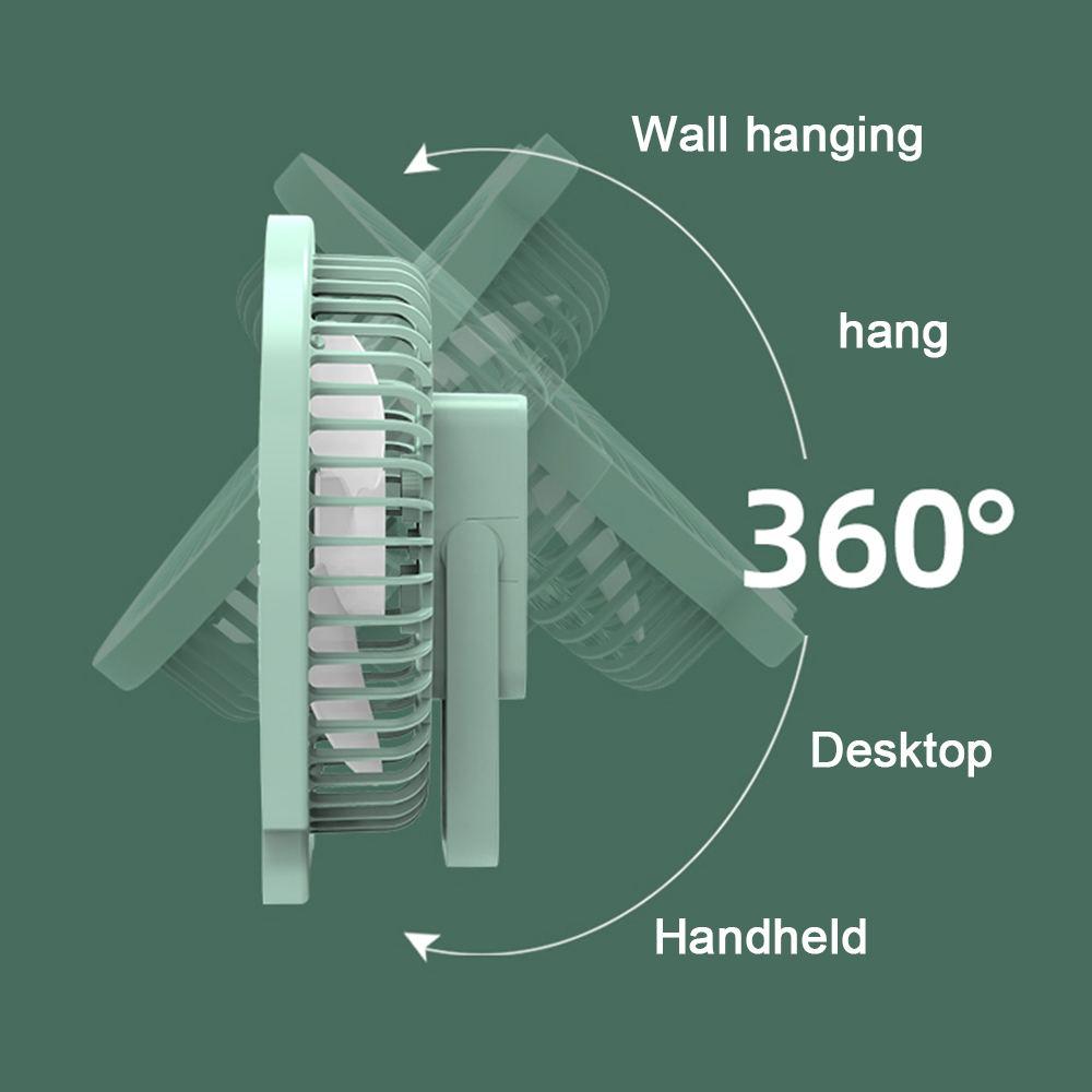 Mini Fan with Led Night Light Usb Rechargeable Fill Light Desk Fan Portable Table Lamp Variable Fan for Home Office Gift