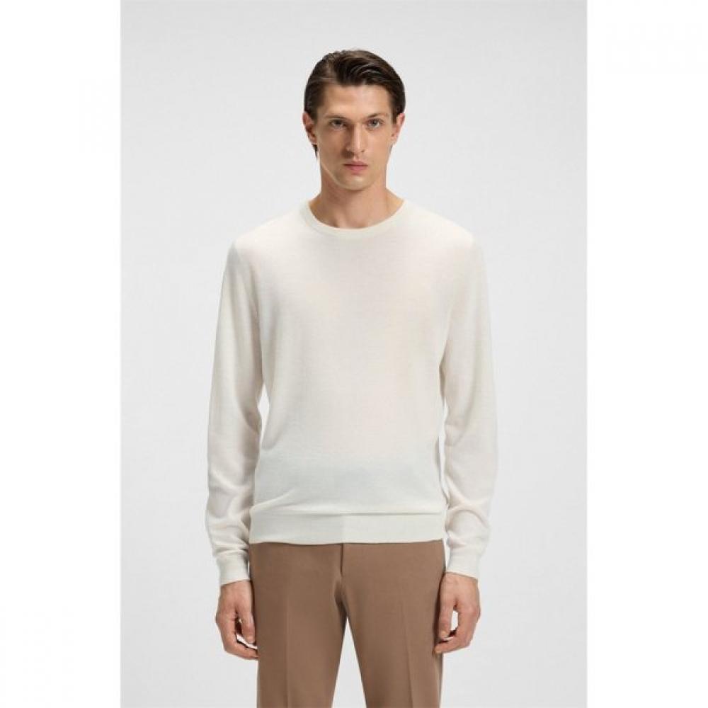 

Boss Cashmere Sweater Regular Fit Open White M