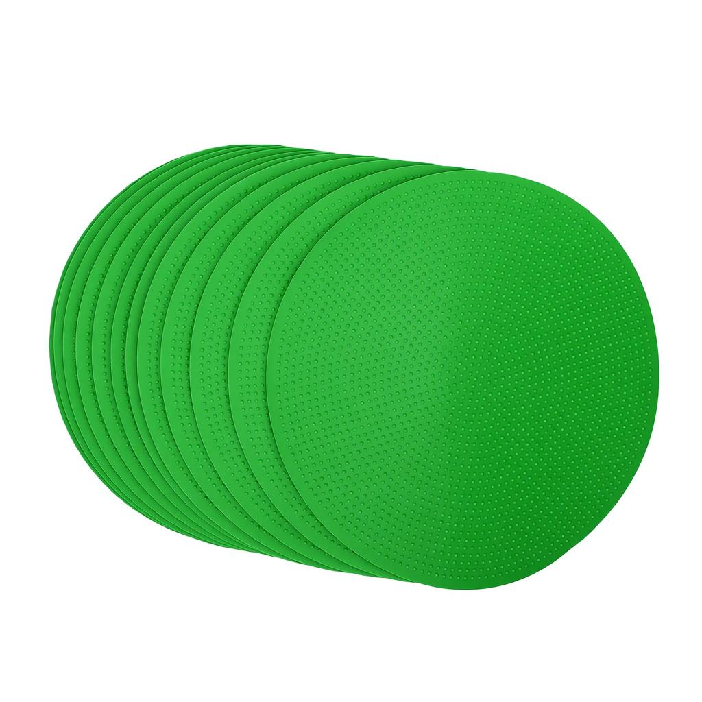 12pcs 19cm Soccer Training Marker Discs Non Slip Bright Colors Lightweight Round Marker Disc Green
