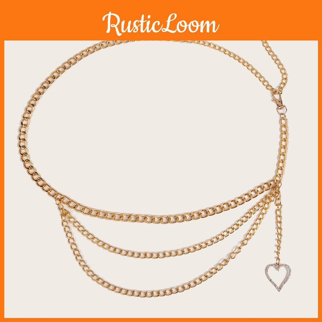 Stylish Metal Waist Chain Belt Thin Width Hook Closure Trendy Accessory