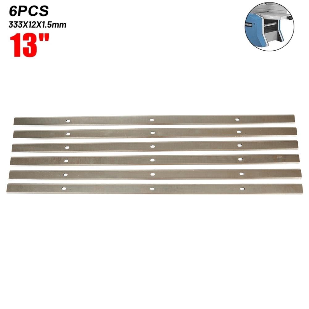 Woodworking Planer Blades 13 Inch 13\\\"-1/2\\\" Parts 13\"-1/2\" 6pcs Cutting High Speed Steel Kit Portable Tool