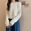 Y2K Cropped Sweater Pink Furry Solid Korean Fashion Pullover Knitted Sweaters Autumn Winter Long Sleeve Harajuku Jumper Sweater