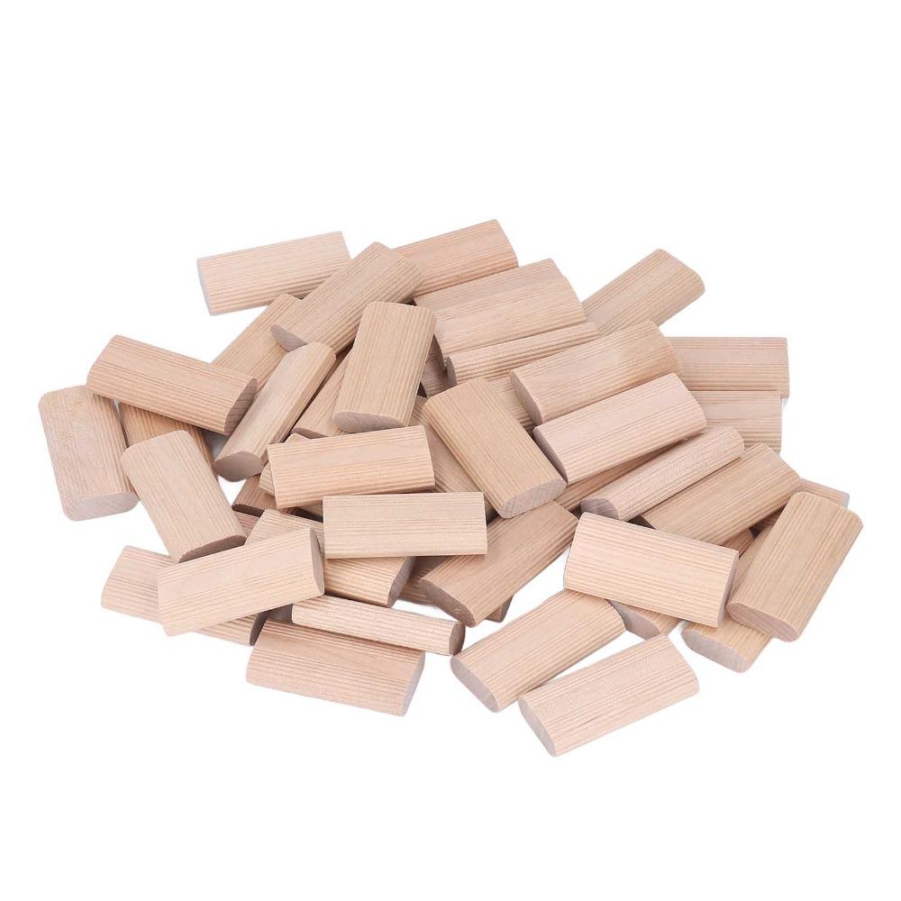 50pcs 6x20x40MM Beech Insertion Dowel Block Beech Wood Woodworking Furniture Splicing  Frame Joinery