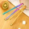 huaqianguhh Stainless Steel Ice Clamp, with Anti-Slip Serrated, Multi Purpose Serving Utensil, for Cubes Sugar Coffee Bar Use