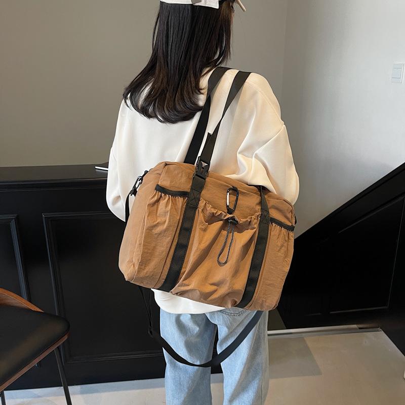 Popular New Large Capacity Bag Women's Fresh Casual Shoulder Travel Bag Simple Fashion Texture Portable Tote Bag