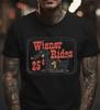 Wiener Rides Black T-Shirt, S-5XL Unisex T-Shirt