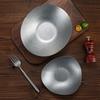 Irregular Shape Vintage Stainless Steel Meal Plate Anti-fall Unbreakable Dinner Plate Industrial Style Bone Dish Camping
