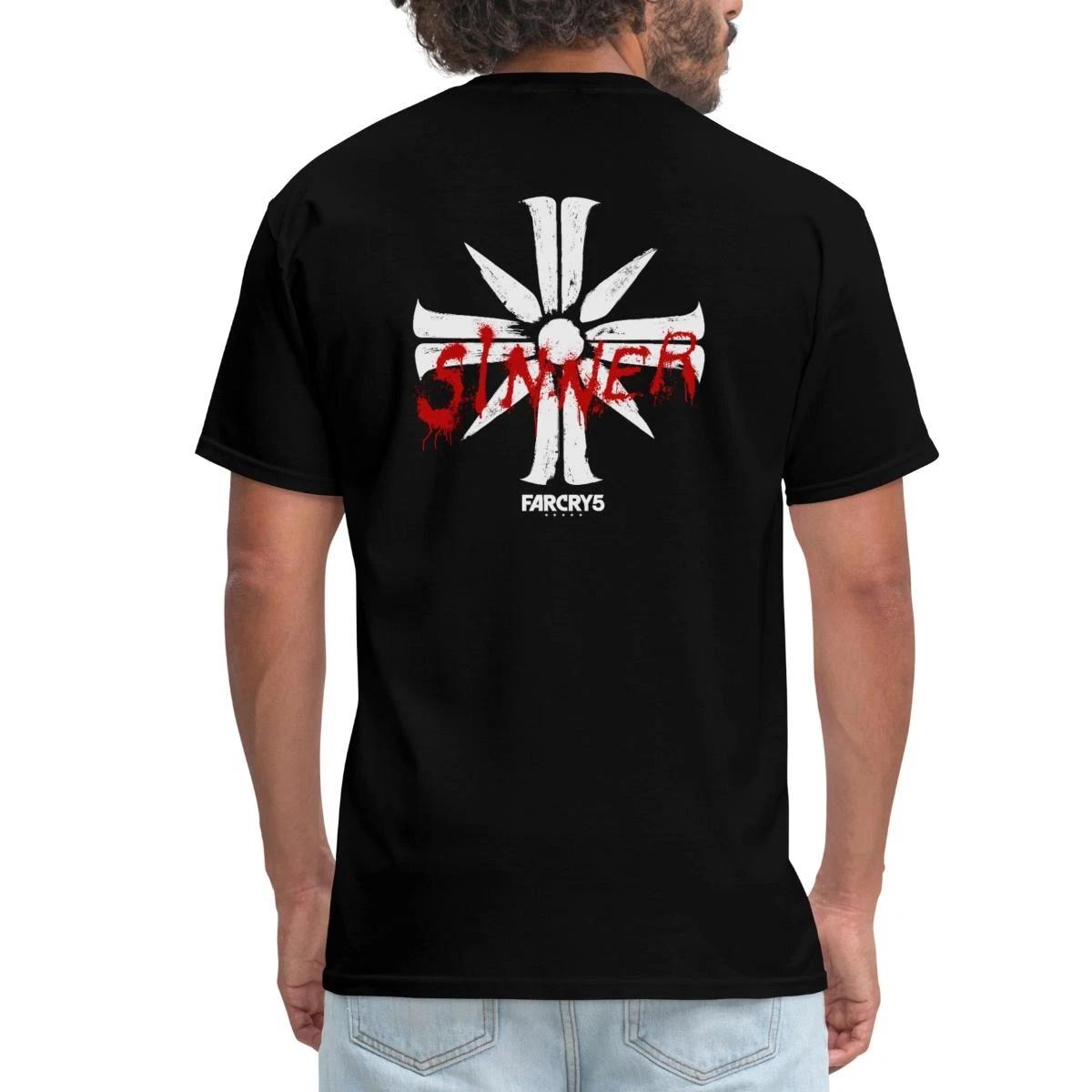 Far Cry 5 Eden s Gate Cross Backprint Men s T-Shirt XXXL