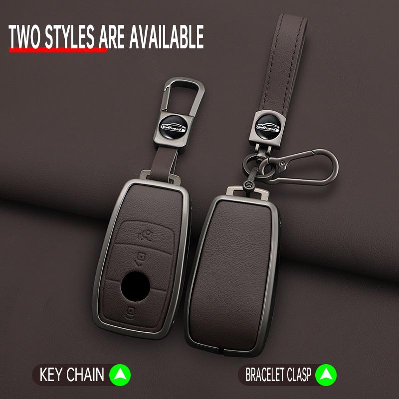 3/4 Button Key Fob Alloy Cover Case Fits for 2019 2020 Mercedes-Benz A220 E63S AMG E-Class GLE 350 4MATIC E300 E400 E43 W213