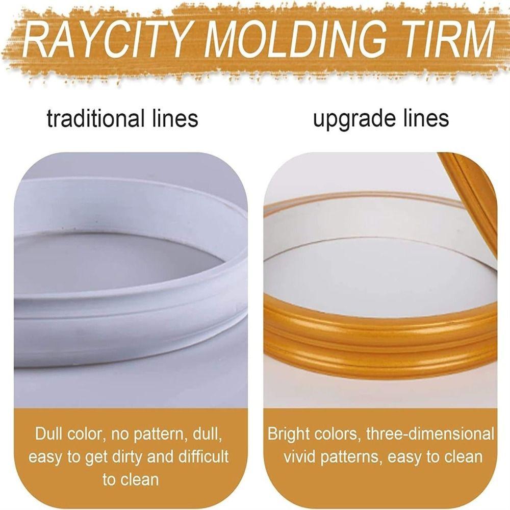 Peel and Stick Wall Base Self Adhesive Skirting Line Durable Molding Trim Strip  Wall Protection