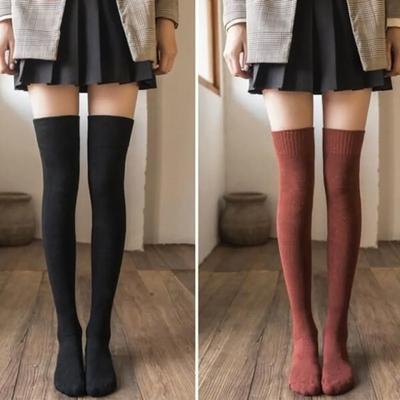 Irum Women's Long Socks Over-the-Knee Socks Female Student Half Stockings