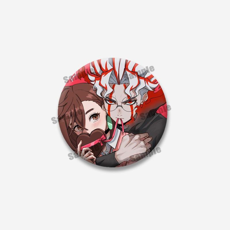 Ken Takakura Seiko Ayase Momo Ayase Soft Button Pins Cute Cartoon Character Badge Handmade Round Brooch for Backpack Accessories