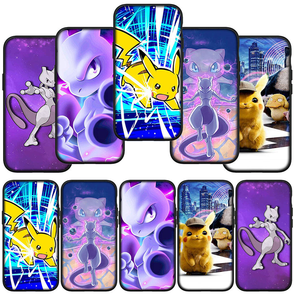 Phone Case for iPhone 17 16 15 Plus Xiaomi Poco F8 F7 X7 X6 M8 C85 C75 Redmi Note 14 12 11 13 Pro Max A4 14C 13C 15C Mew Pokemon Pikachu Mewtwo Cover