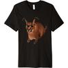 Meme Katze Big Floppa Sonnenbrille Niedliche Karakal Katze Liebhaber Premium T-Shirt