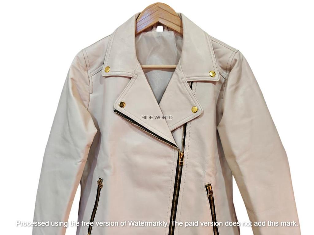 Handgefertigt 100% Echtes Lammlederjacke Oberbekleidung Stilvoll Damen HOT Biker