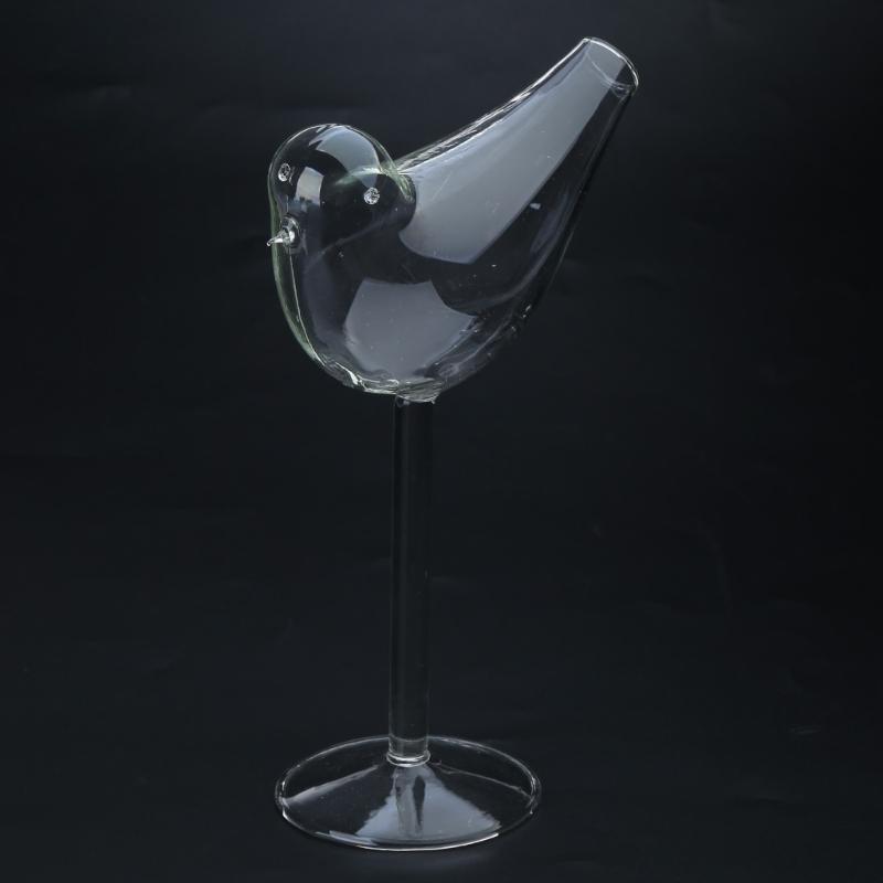 Y3NA Bird Cocktail Glass Clear Wine Glasses Individuality Glass Goblet Durable