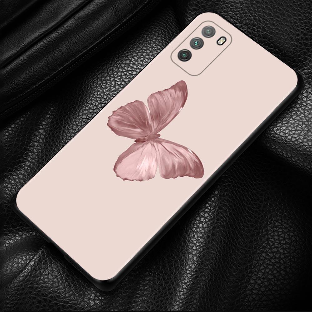 Gold Rosa Rose Glitzer Herzen Hülle Für Xiaomi Mi Poco X3 Pro F3 X3 GT M3 X3 NFC F1 M3 Pro 5G F3 GT Schwarze Hülle Coque Shell