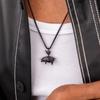 PIG & HEN Pendant Necklace - Black X Black