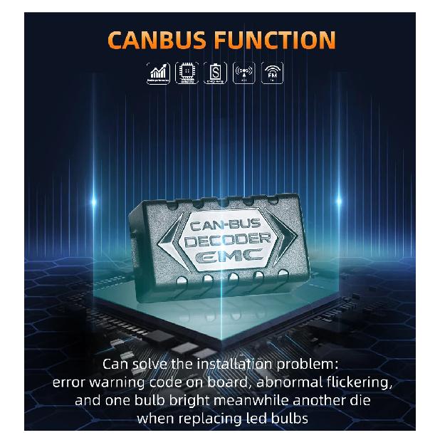 Universal Decoders For LED Bulb H4 H1/H3/H7 H8/H9/H11 9005/9006/9012 EMC Anti interference Canbus Error Small Size No flashing