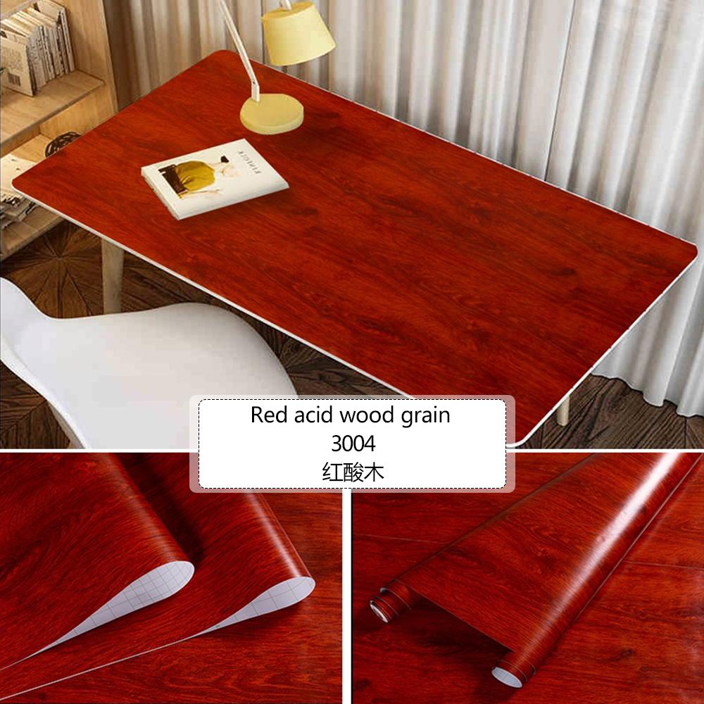 Thickened Wood Grain Self Adhesive Wallpaper Waterproof Wardrobe Tabletop Furniture Refurbished Adhesive Wallpapers 3D