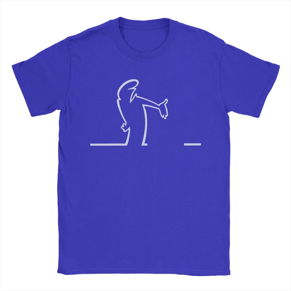 Roliga La Linea Lineman Streken Tecknad T-shirts Unisex Bomull Kortärmad Badum Badum Linus O-hals SommartopparToppar
