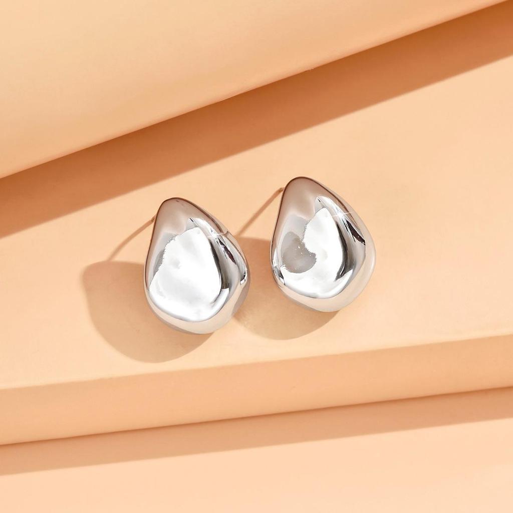 Exquisite High-End Metal Hoop and Stud Earrings with Niche Design