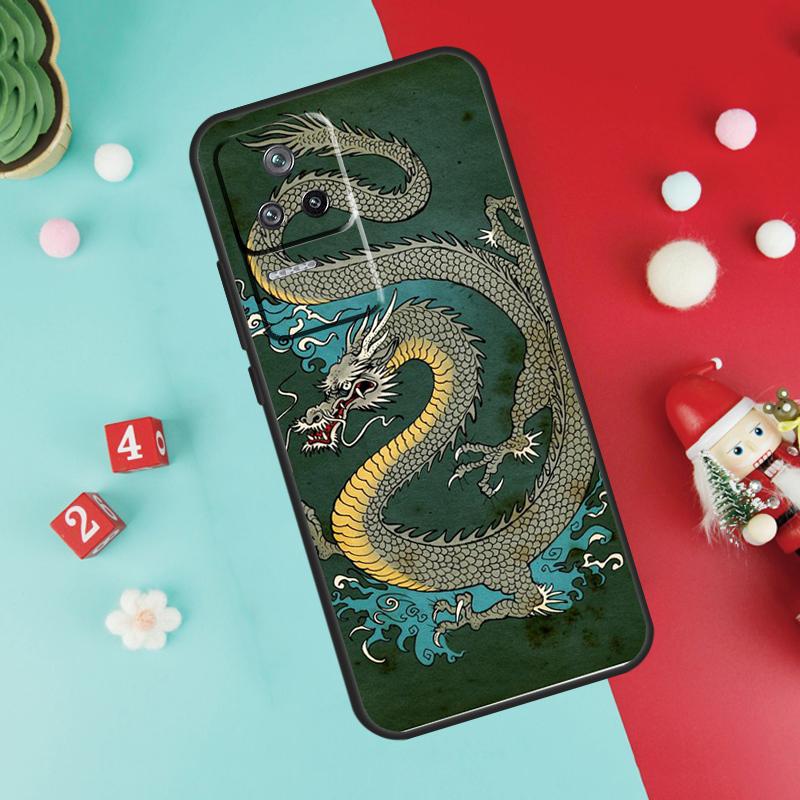 Japanese Dragon Art Funda For Xiaomi 17 Pro Max 13 14 15 Ultra 14T 15T Pro POCO F7 F5 F6 X3 X5 X6 X7 Pro Case