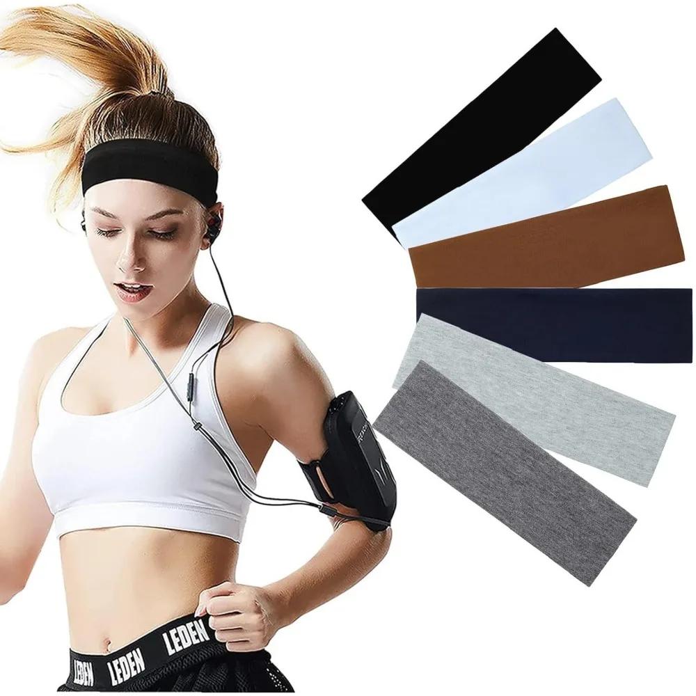 Wide Elastic Hair Ties & Trendy Turban-Style Headbands – Stretchy Workout & Yoga Sweatbands for Women, Assorted Styles