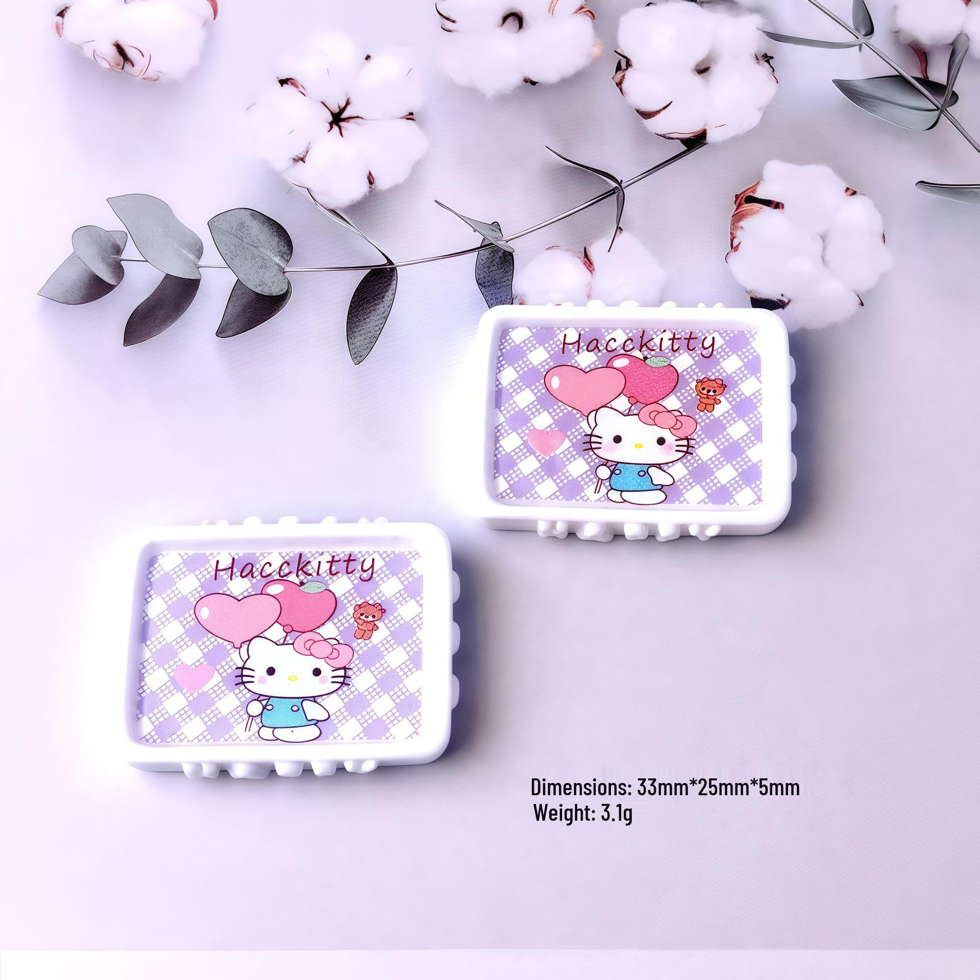 Cartoon Resin KT Cat Ornaments - DIY Patches, Hair Clips, Water Cup & Bag Charms Small Card