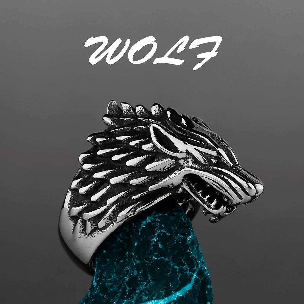 Nordic Viking Stainless Steel Ring Anchor Compass Tree of Life Rune Amulet Wolf Men Women Finger Jewelry Biker Party Club Gift