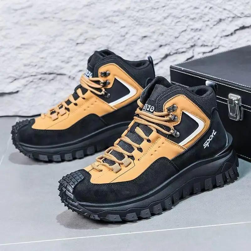 Jaro Podzim Nové Kvalitní Pánské Boty Silná podrážka Zvyšující výšku Ležérní boty Outdoorové Horolezecké a Běžecké Sportovní boty
