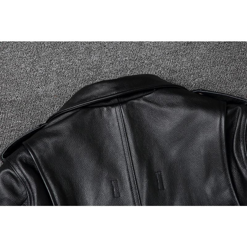 Chinese Size Brown Black Real Cowhide M65 Hunting Leather Jacket Men Genuine Leather Coat Winter Pockets Jackets Jaqueta Masculina De Couro