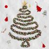 2M Weihnachts-Schneeflocken-Lametta-Girlande Weihnachtsbaumschmuck Weihnachten Metallische Drehgirlande Deckenhänger Neujahrs-Partydeko