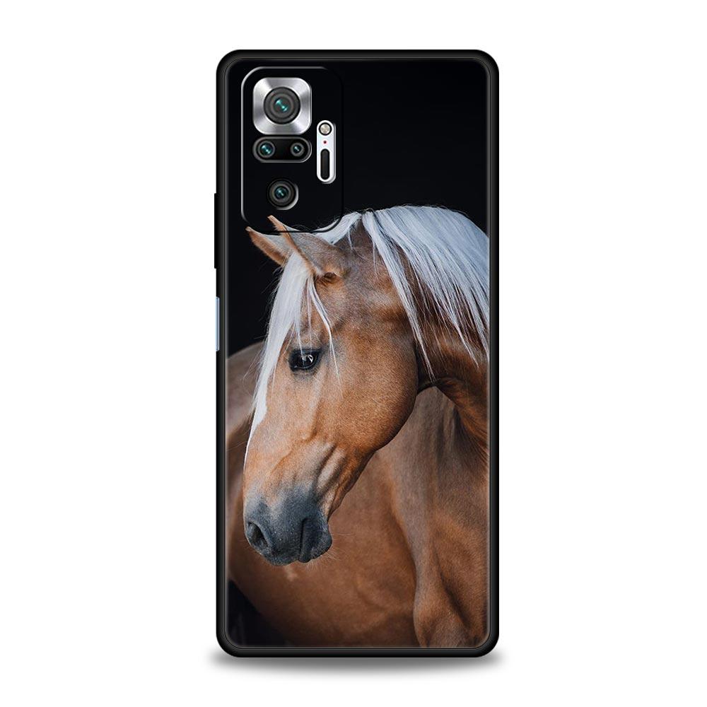 Animal Horse Phone Case Cover for Redmi 14C 10C Note 15 14 13 12 10 11 K40 Pro Plus 5G Soft TPU Shockproof Shell Funda Capas Bag