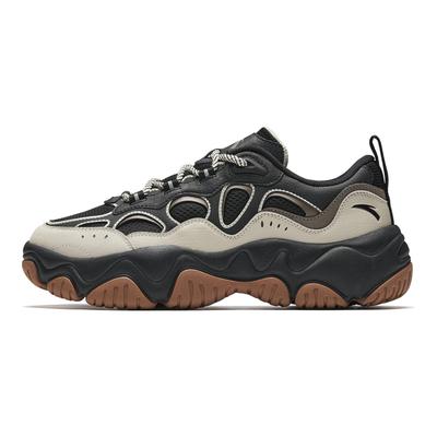 Fuego Fluyente Moda Retro Cómodo Versátil Moderno Absorción de Impactos Ligero Caña Baja Zapatos de Papá Zapatilla para Hombre Negro Gris 112618853R-3