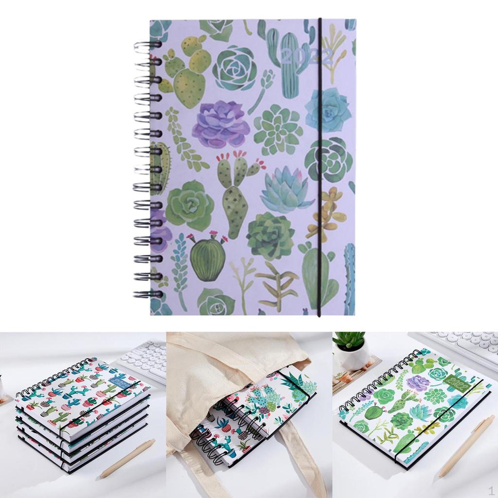 22 Planner Spiral Notebook,165 Sheet Paper Pads,Notepad,Daily Business Writing Pads Schedule Book