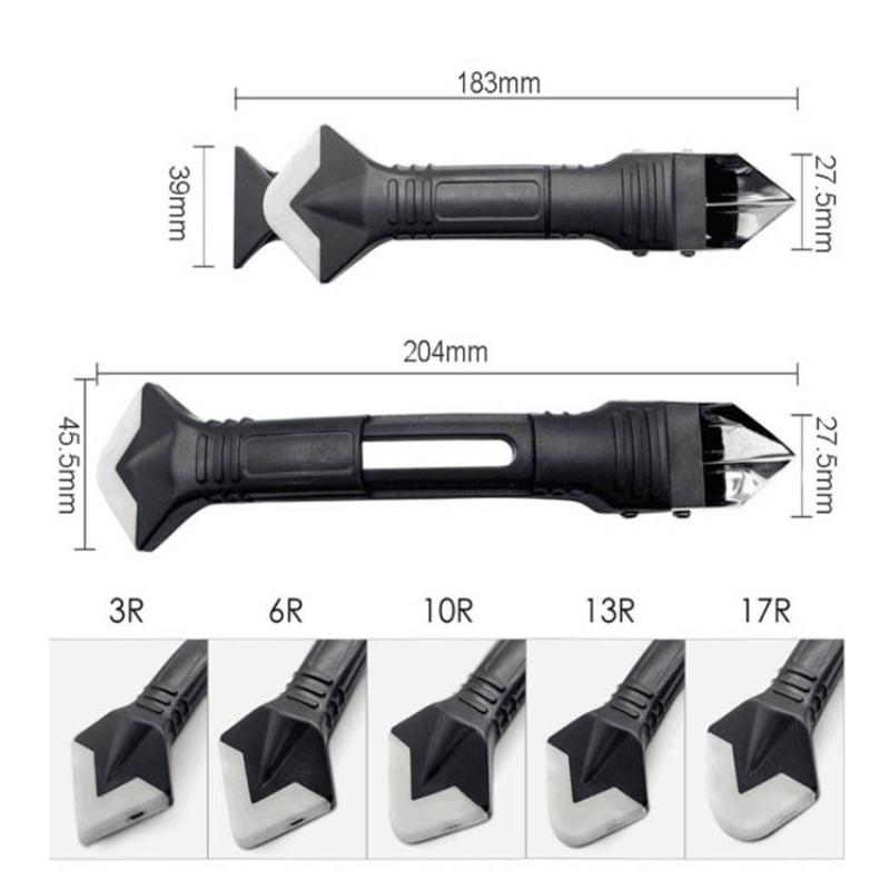 1Set Caulk Nozzle Applicator Silicone Scraper Sealant Caulking Smooth Remover Tools Kit Floor Caulk Finisher Grout Accessoriess