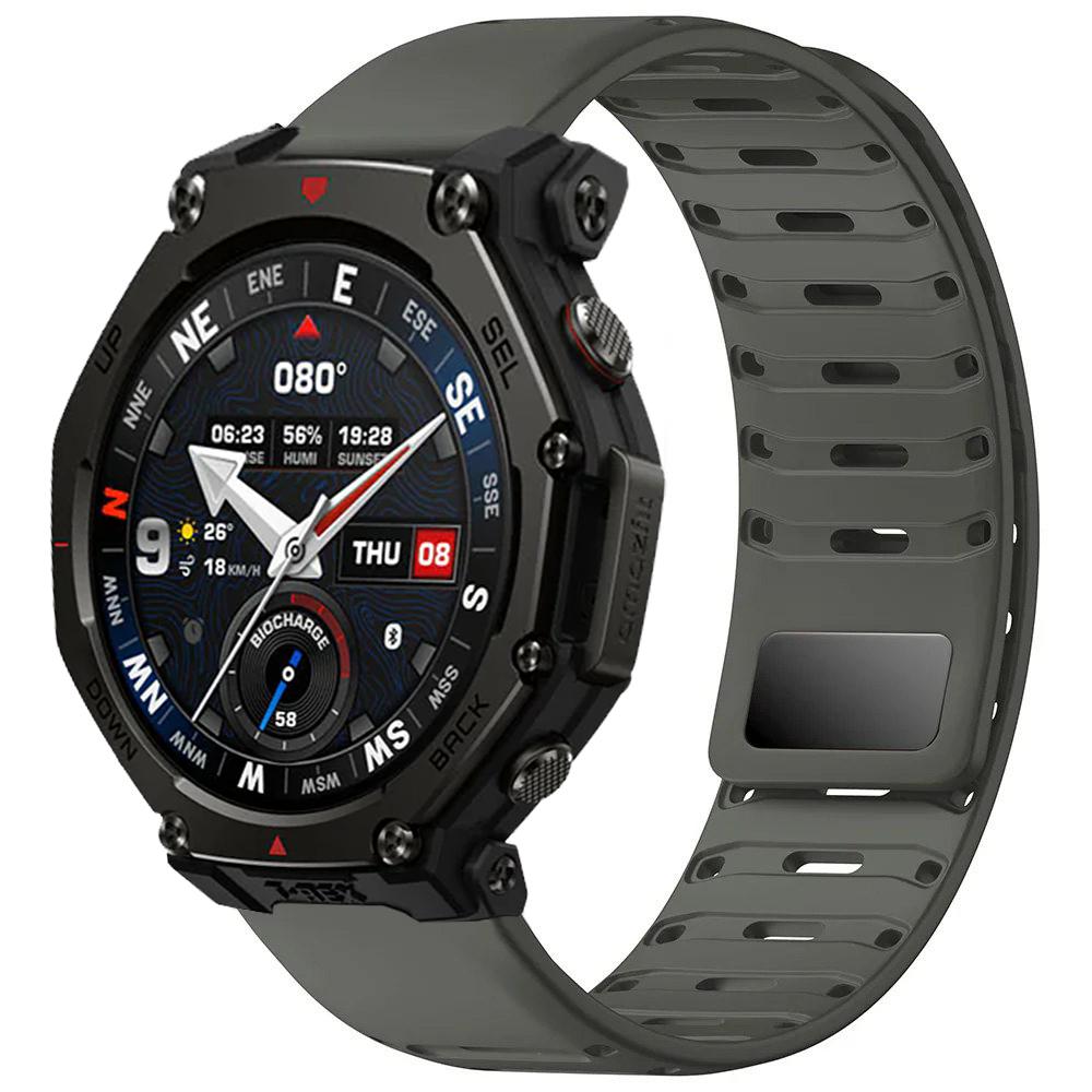 22mm Silicone Sports Strap For Amazfit T-Rex3 Pro 48mm Helio Magnetic Watchband For Amazfit Balance 2 1/Bip 6 5 Bracelet Correa