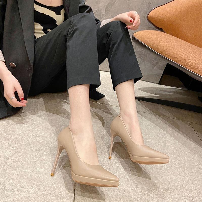8 Professional high heels women's autumn new pointed single shoes women's sexy high heels 10cm stiletto